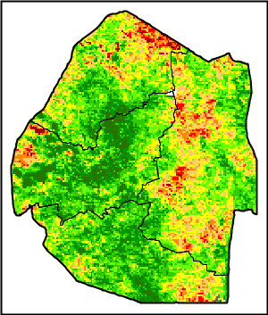 January 2015The Vegetation Health Index (VHI) measures greenness of vegetation and temperature to indicate drought conditions. (FAO)