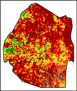 January 2016The Vegetation Health Index (VHI) measures greenness of vegetation and temperature to indicate drought conditions. (FAO)
